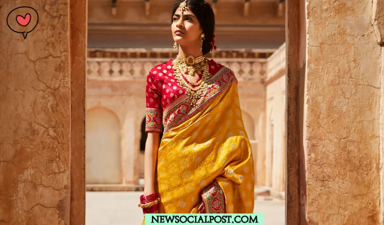 Indian traditional saree caption