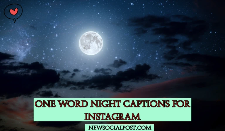 One Word Night Captions for Instagram One Word Night Captions for Instagram